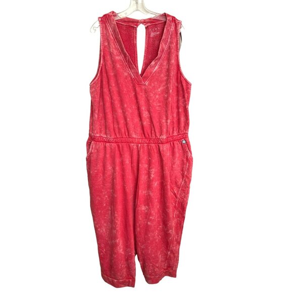 Lane Bryant Livi Red Dye Sleeveless Jumpsuit Cotton/Poly NWT - Picture 10 of 15